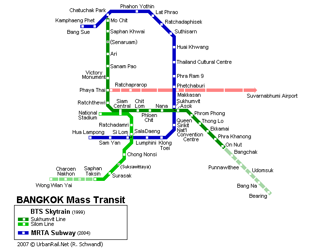 Карта метро Бангкока Карта метро Бангкока