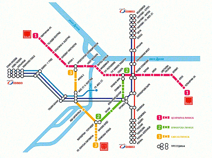 Карта метро Белграда Карта метро Белграда