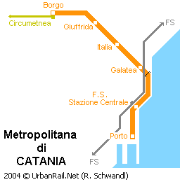 Карта метро Катании Карта метро Катании