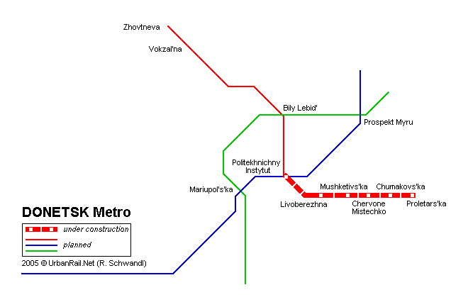 Карта метро Донецка Карта метро Донецка