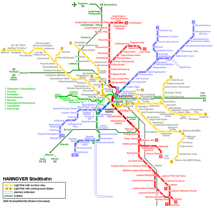 Карта метро Ганновера Карта метро Ганновера