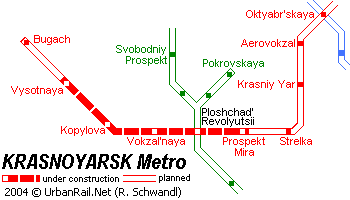 Карта метро Красноярска Карта метро Красноярска