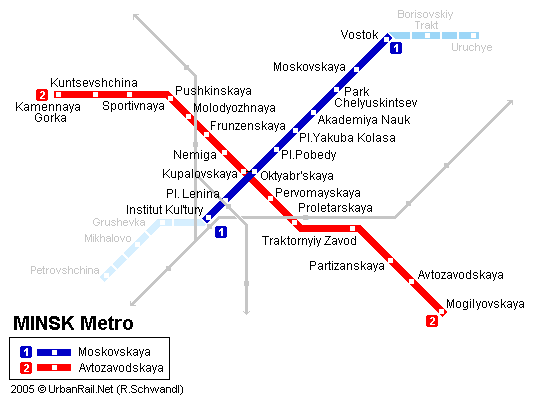 Карта метро Минска Карта метро Минска
