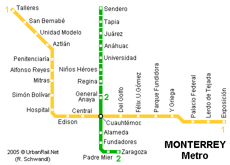 Карта метро Монтерея Карта метро Монтерея