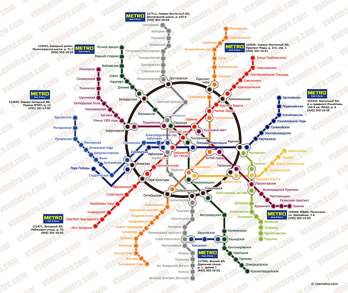 Карта метро Москвы Карта метро Москвы