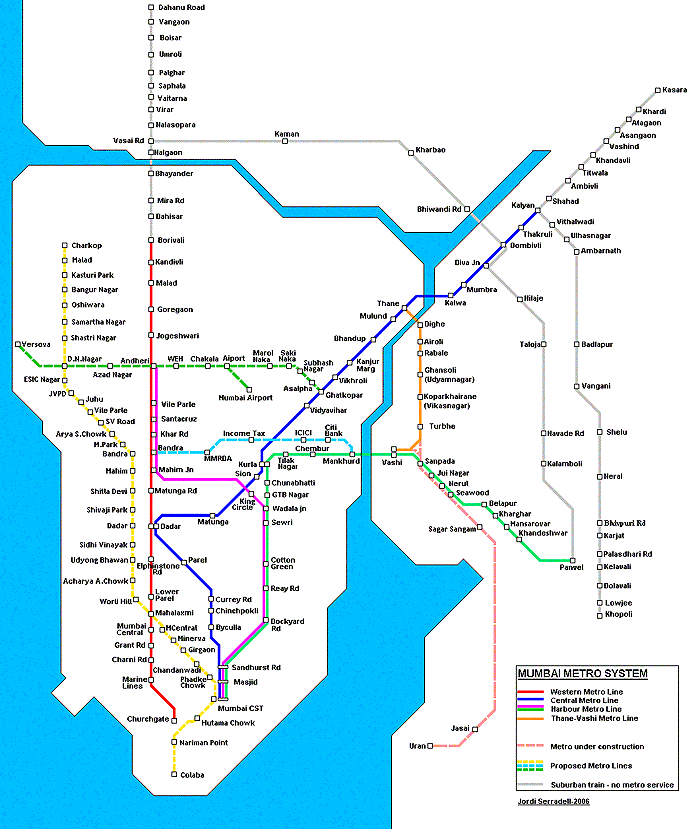 Карта метро Мумбай Карта метро Мумбай