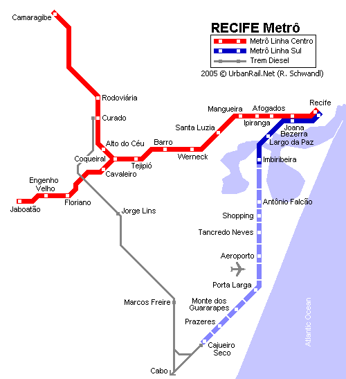 Карта метро Ресифи Карта метро Ресифи