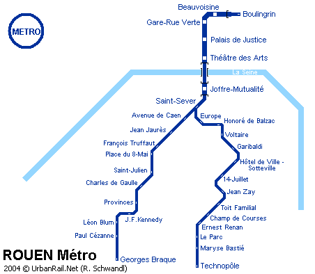 Карта метро Руана Карта метро Руана