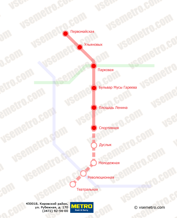 Карта метро Уфы Карта метро Уфы